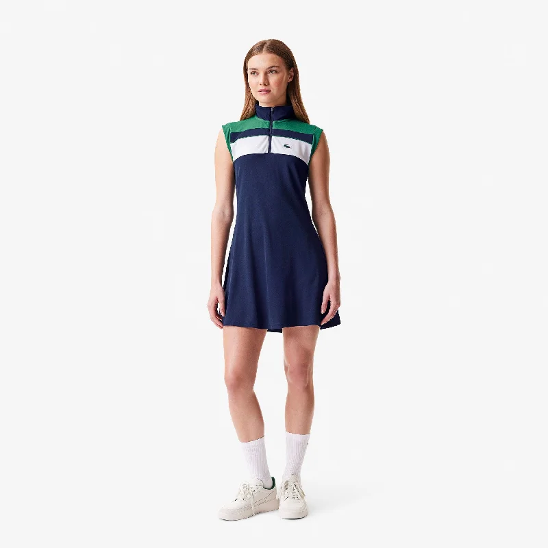 Women's Tennis Dress  Navy Blue / Green / Navy Blue