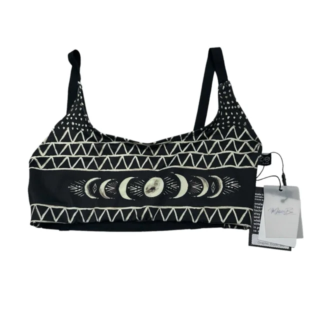 Millie Bae Black Print Sports Bra NWT Size S