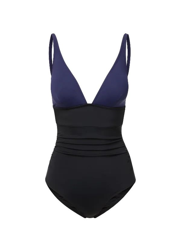 Niki One Piece Navy/Black Colorblock