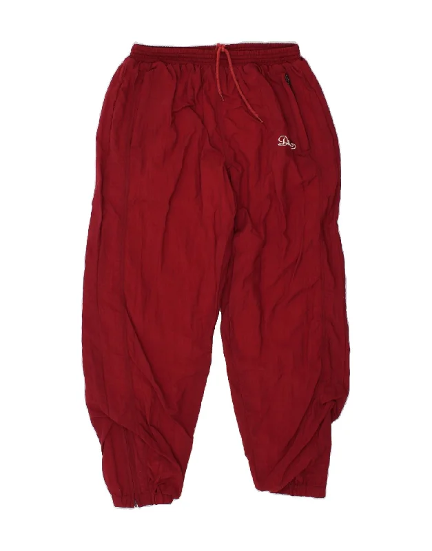 VINTAGE Womens Tracksuit Trousers Joggers UK 18 XL Red