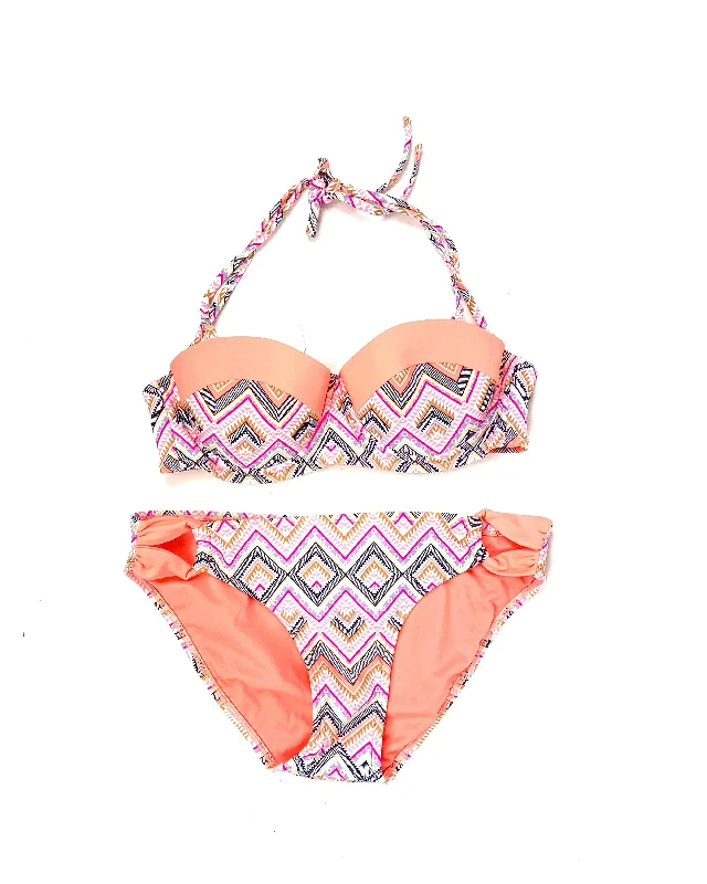 Coral Abstract Bikini- Medium