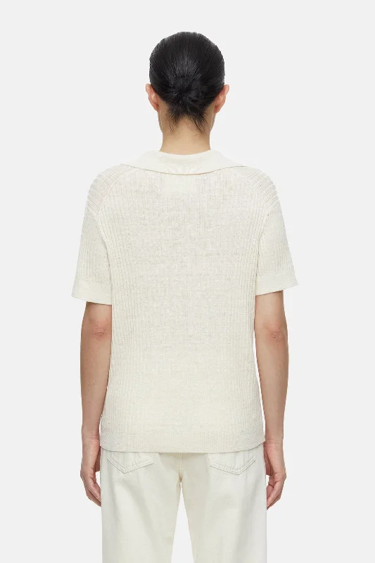 Closed Knit Polo Shirt Ivory