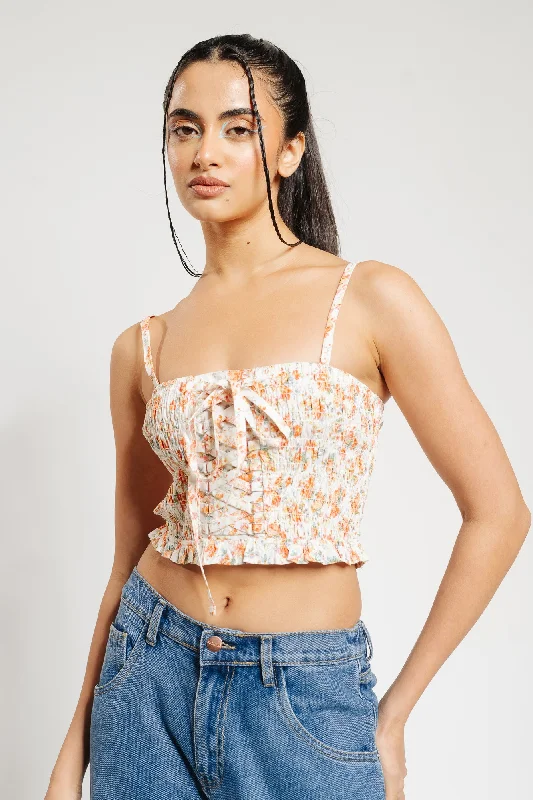 Floral Criss Cross Top