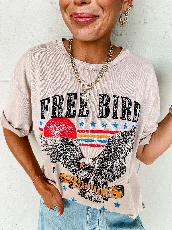 Free Bird America Oversized Graphic Tee