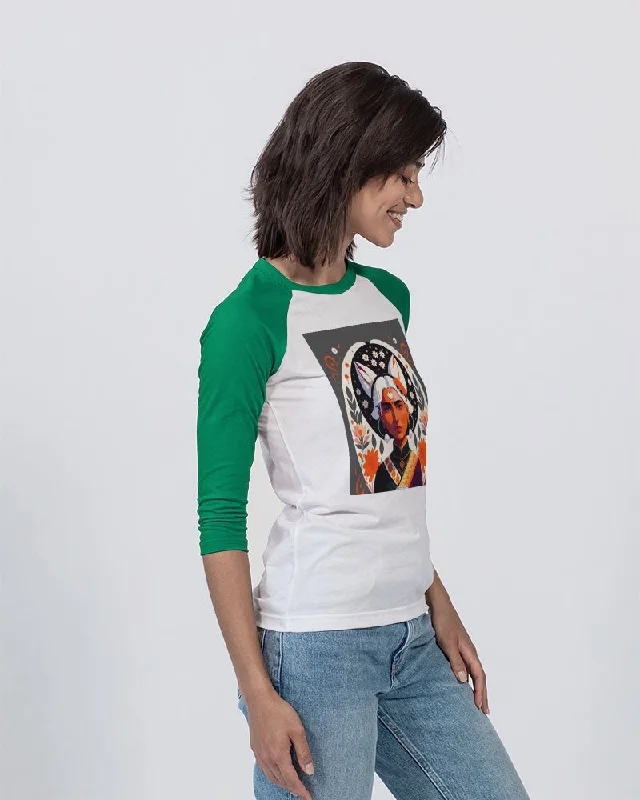 Indian Silver fox Unisex Three-Quarter Sleeve Baseball Tee | Bella + Canvas