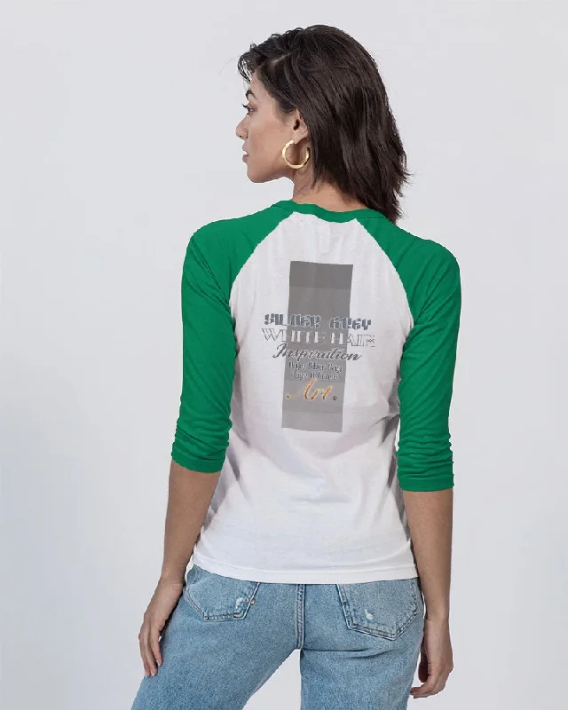 Indian Silver fox Unisex Three-Quarter Sleeve Baseball Tee | Bella + Canvas