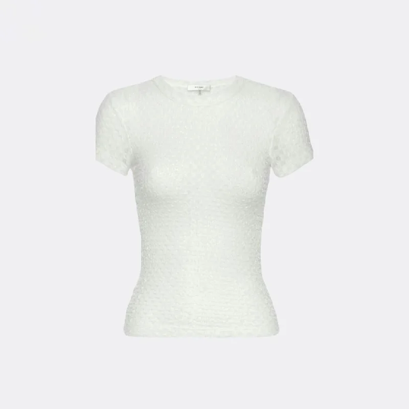 Mesh Lace Baby Tee (Off White)