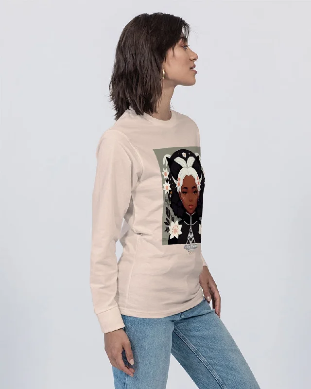 Nubian girl silver fox Unisex Long Sleeve Tee | Lane Seven