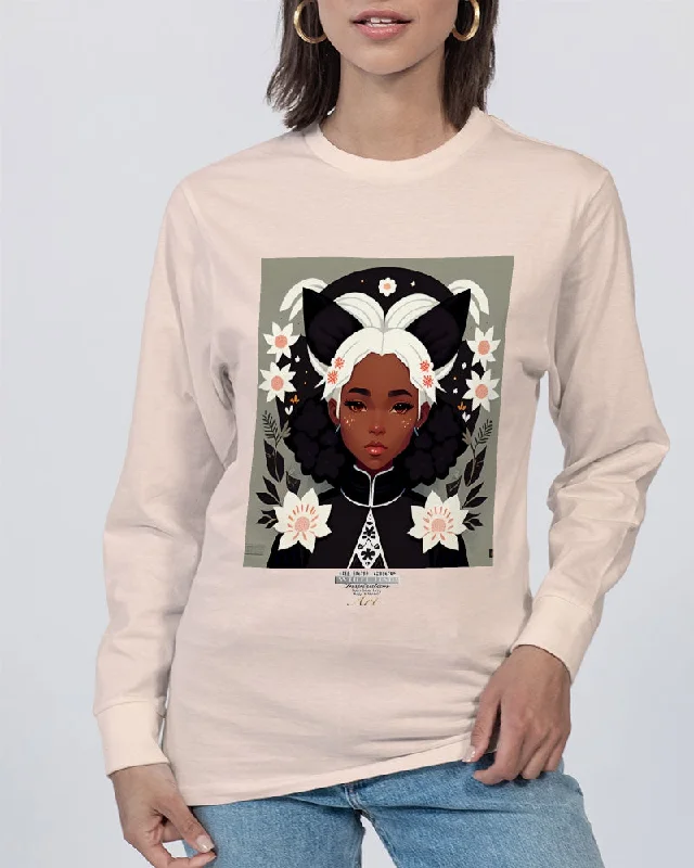 Nubian girl silver fox Unisex Long Sleeve Tee | Lane Seven