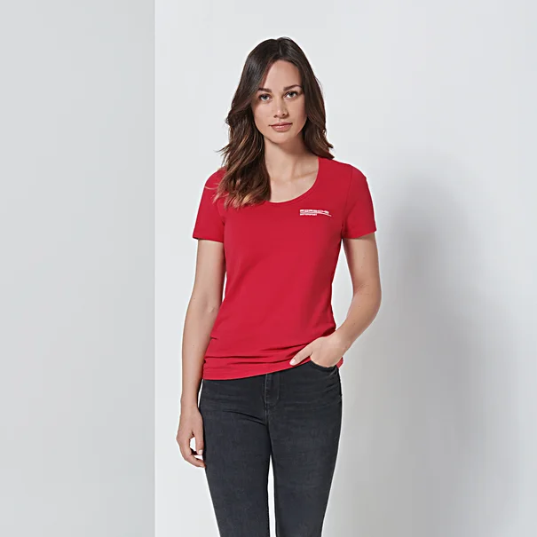 Porsche Ladies T-Shirt (Red)- Motorsport Collection