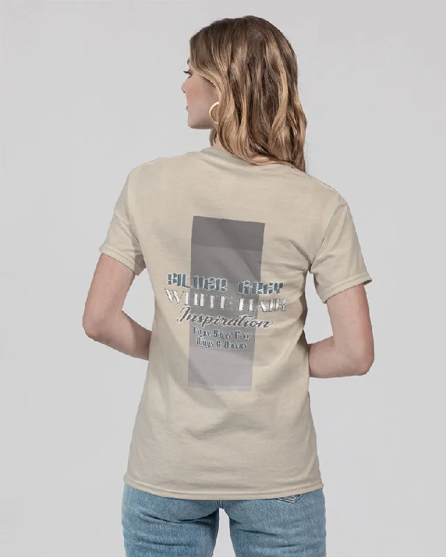 Promoting Indian women with silver grey hair Unisex Ultra Cotton T-Shirt | Gildan