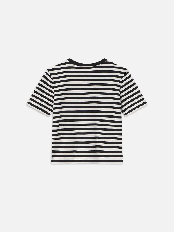 Striped Pocket Tee -- Black Multi