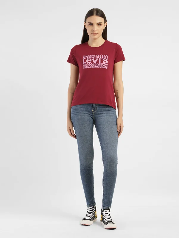 Women's Brand Logo Crew Neck T-shirt