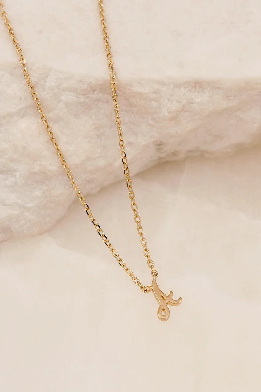 14K  Gold Love Letter Necklace