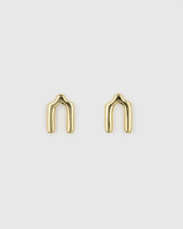 Brie Leon - Agnes Stud Earrings GOLD