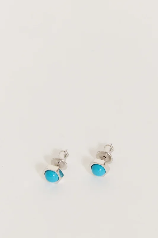 Crown Stud Earrings Turquoise