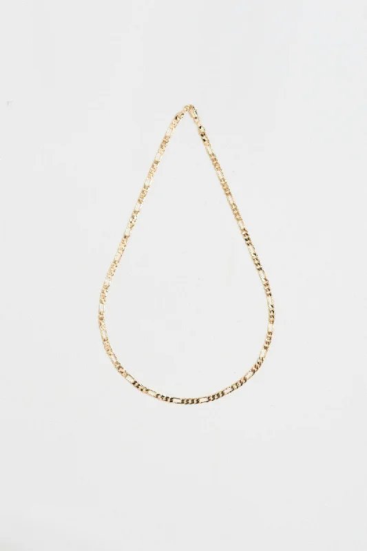 Figaro Chain Necklace - Gold