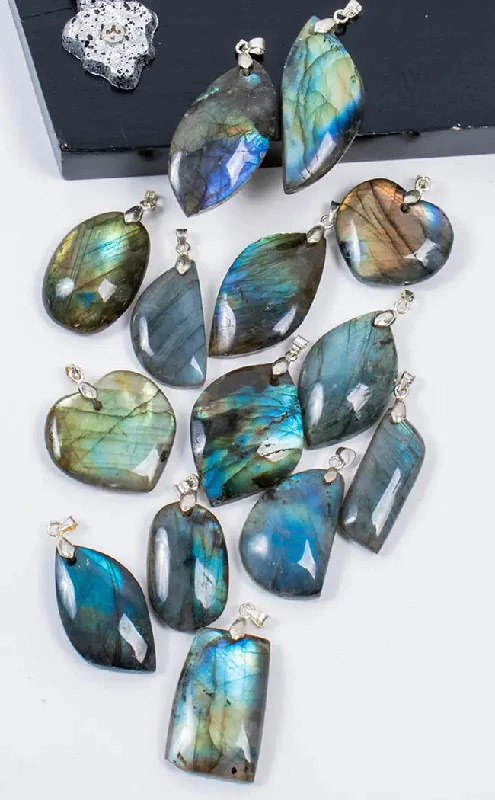 Flashy Labradorite Pendants