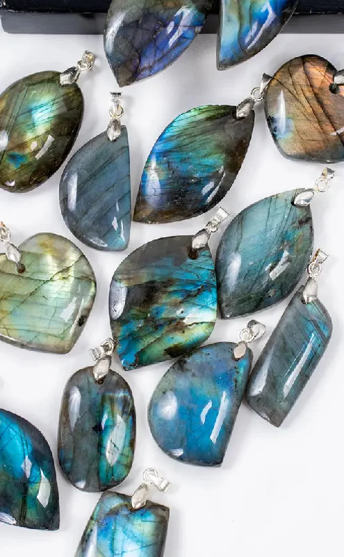 Flashy Labradorite Pendants