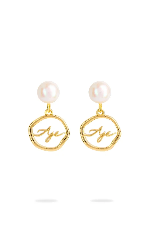 Fleur Pearl Drop Earring