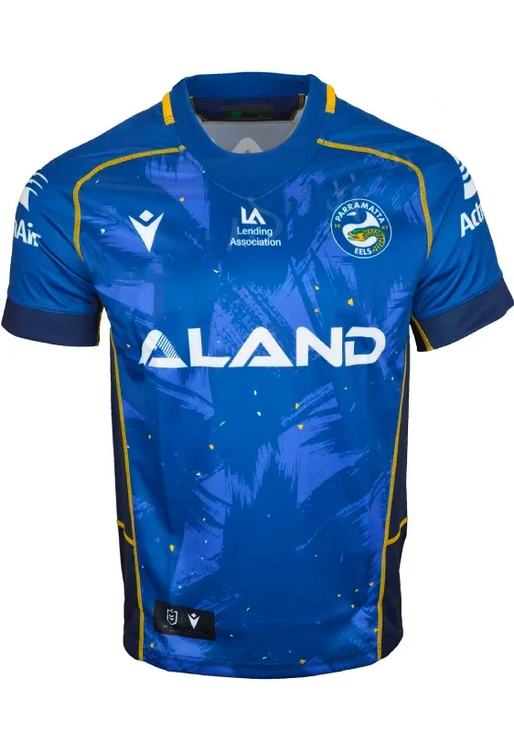 Macron Parramatta Eels 2023 NRL Mens Preseason Training Jersey <br> 58565623