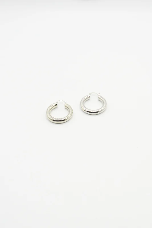 Medium Hoop Earrings - Silver