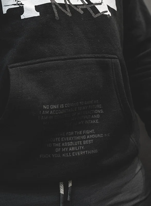 NO ONE IS COMING PULLOVER - BLACK