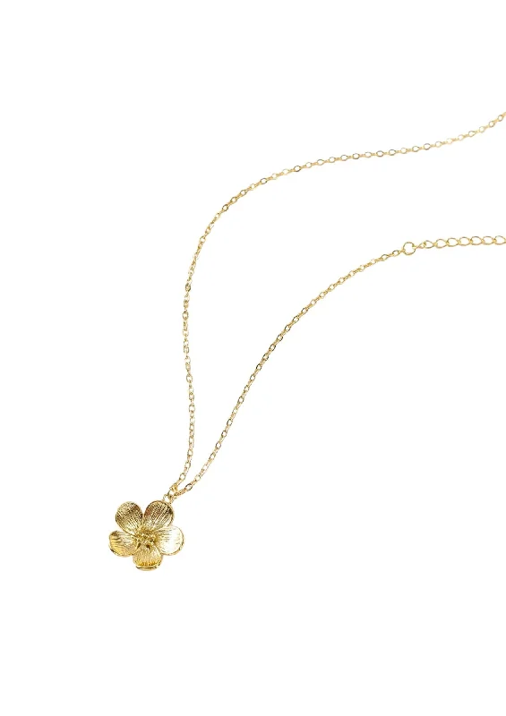 Pansy Petal Gold Necklace