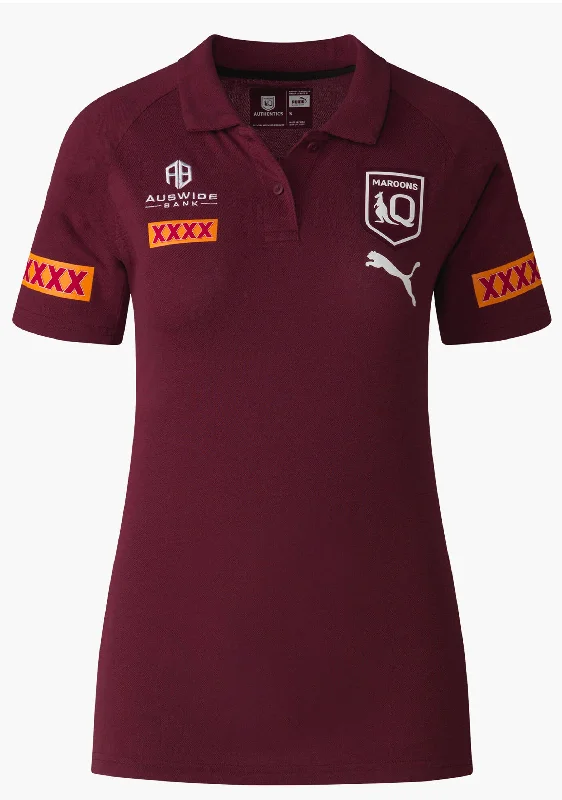 Puma Womens Queensland Maroons Polo Shirt <br> 768675 01