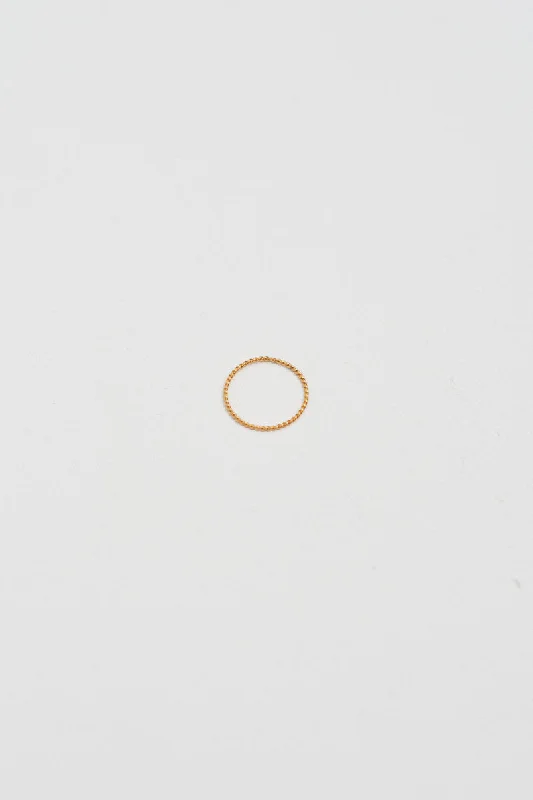 Rope Ring - 14K Gold Plated