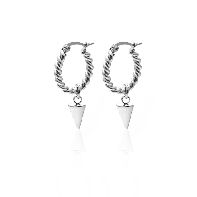 Silk & Steel Matisse Hoops - Silver