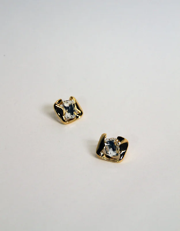 SPARKLES SQUARE GEMSTONE EARRINGS