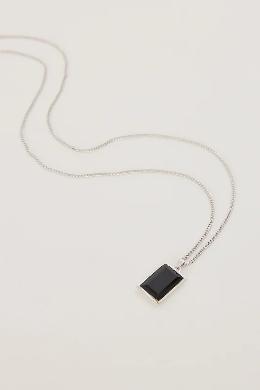 Square Onyx Necklace