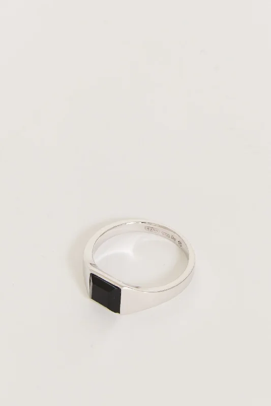 Square Signet Ring Onyx