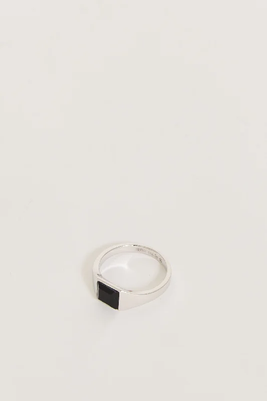 Square Signet Ring Onyx