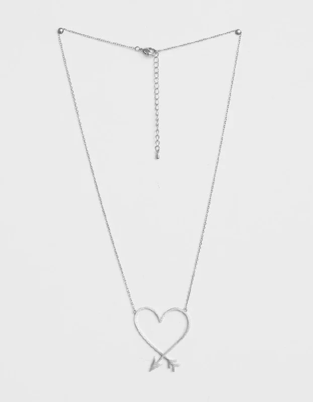 Stella + Gemma | Necklace | Silver Heart and Arrow