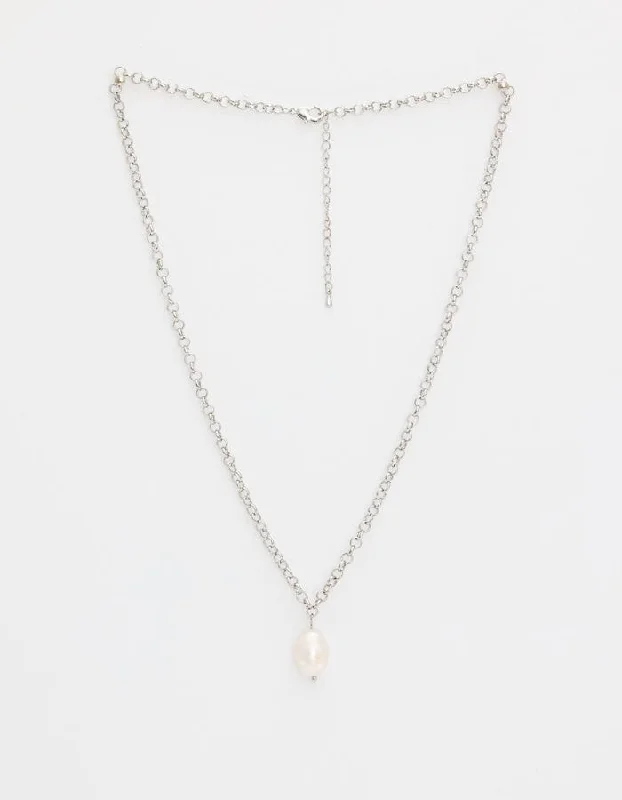 Stella + Gemma | Necklace | Silver Pearl