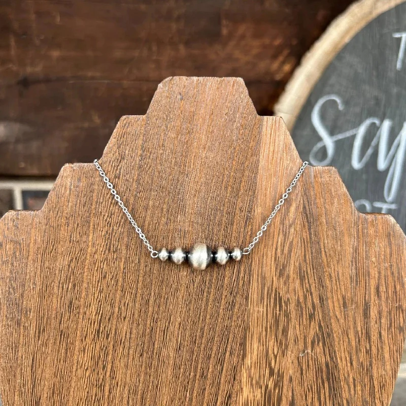 Thunder & Stone Graduated Navajo Pearl Bar Necklace